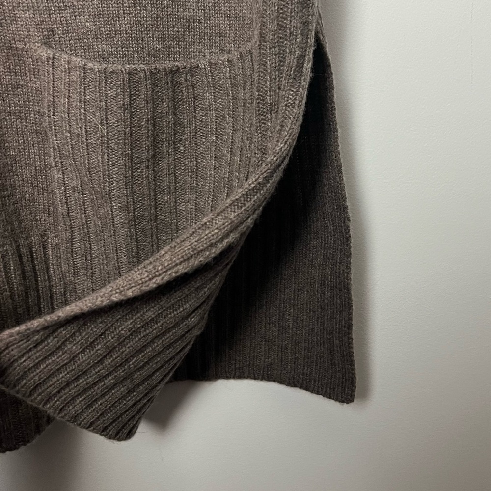 Alex Mill Kiah Wool Cashmere Brown V-Neck Tunic Sweater Vest Pockets NWOT - Picture 8 of 12